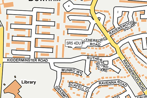 SR5 4DU map - OS OpenMap – Local (Ordnance Survey)