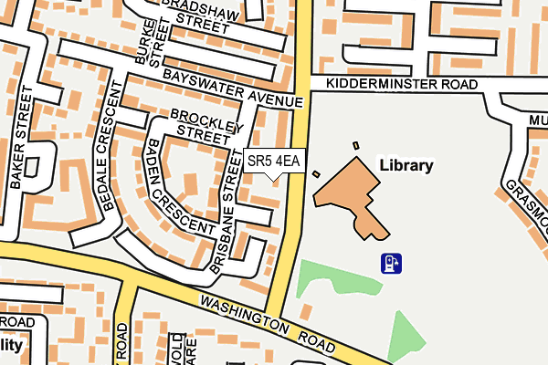 SR5 4EA map - OS OpenMap – Local (Ordnance Survey)