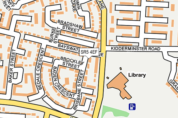SR5 4EF map - OS OpenMap – Local (Ordnance Survey)