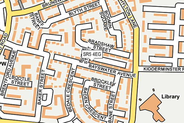 SR5 4EG map - OS OpenMap – Local (Ordnance Survey)