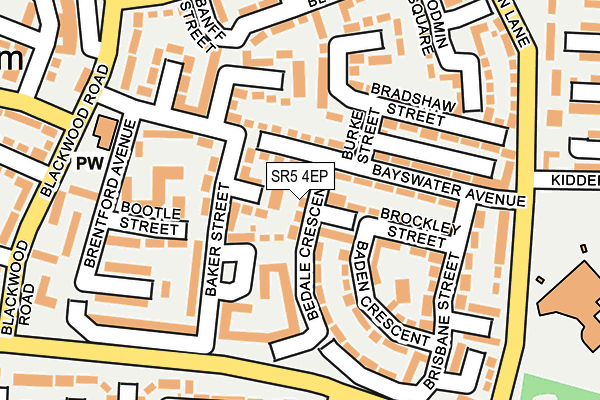 SR5 4EP map - OS OpenMap – Local (Ordnance Survey)