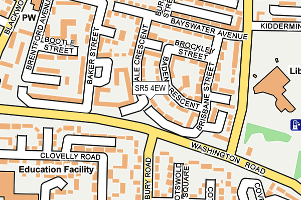 SR5 4EW map - OS OpenMap – Local (Ordnance Survey)