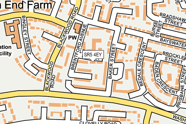 SR5 4EY map - OS OpenMap – Local (Ordnance Survey)