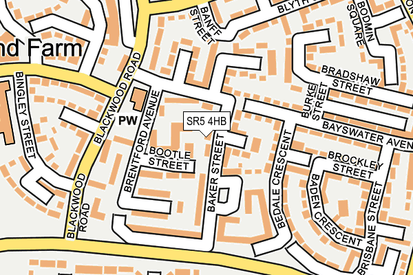 SR5 4HB map - OS OpenMap – Local (Ordnance Survey)