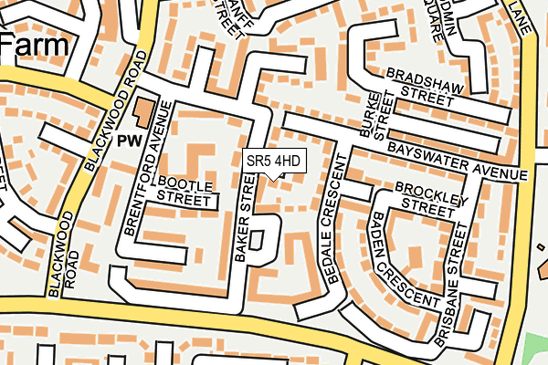SR5 4HD map - OS OpenMap – Local (Ordnance Survey)