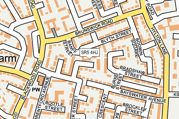 SR5 4HJ map - OS OpenMap – Local (Ordnance Survey)