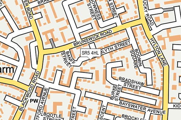 SR5 4HL map - OS OpenMap – Local (Ordnance Survey)