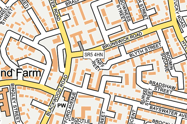 SR5 4HN map - OS OpenMap – Local (Ordnance Survey)