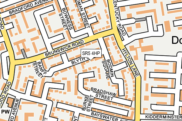 SR5 4HP map - OS OpenMap – Local (Ordnance Survey)