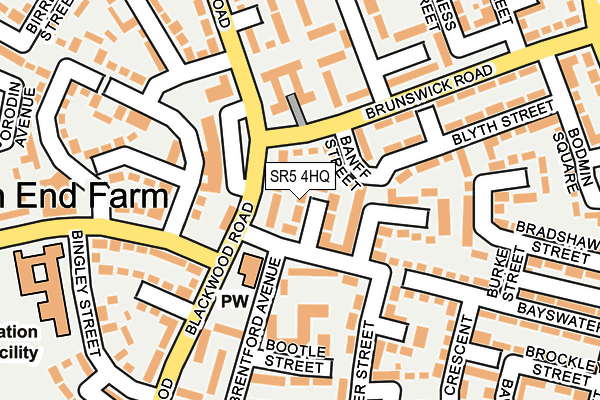 SR5 4HQ map - OS OpenMap – Local (Ordnance Survey)