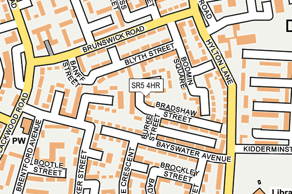 SR5 4HR map - OS OpenMap – Local (Ordnance Survey)
