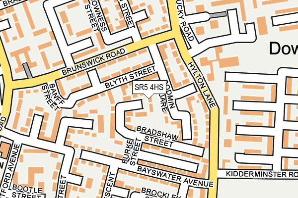 SR5 4HS map - OS OpenMap – Local (Ordnance Survey)