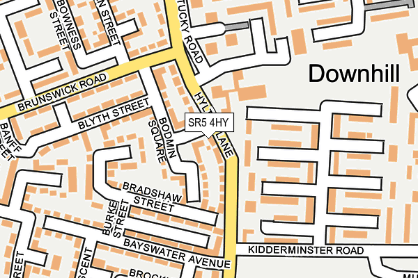 SR5 4HY map - OS OpenMap – Local (Ordnance Survey)