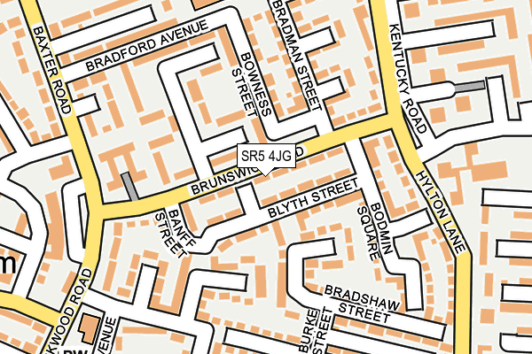 SR5 4JG map - OS OpenMap – Local (Ordnance Survey)