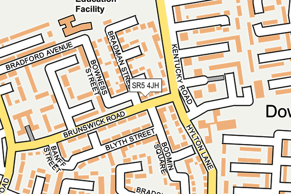 SR5 4JH map - OS OpenMap – Local (Ordnance Survey)