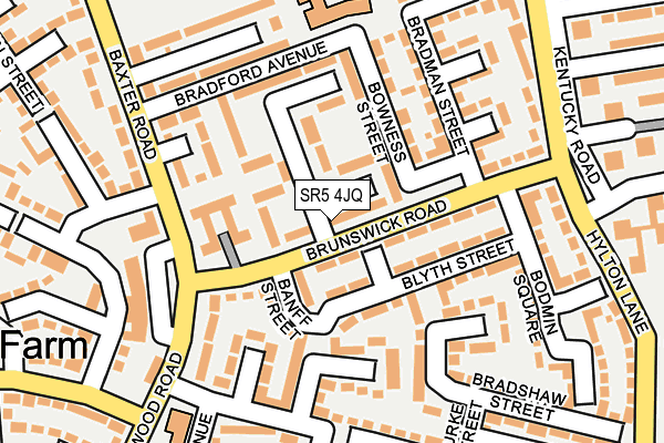 SR5 4JQ map - OS OpenMap – Local (Ordnance Survey)