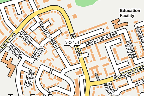 SR5 4LH map - OS OpenMap – Local (Ordnance Survey)