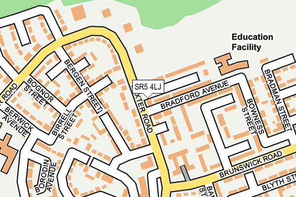 SR5 4LJ map - OS OpenMap – Local (Ordnance Survey)