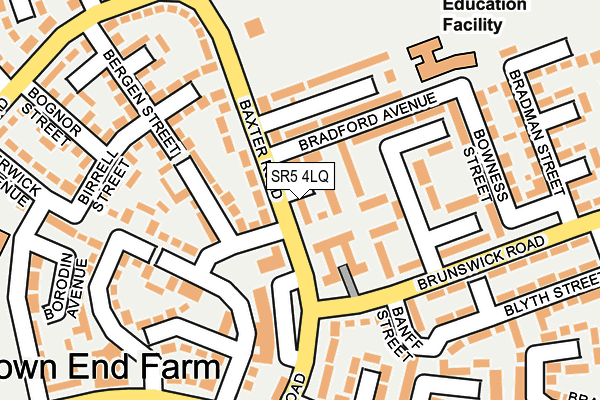 SR5 4LQ map - OS OpenMap – Local (Ordnance Survey)