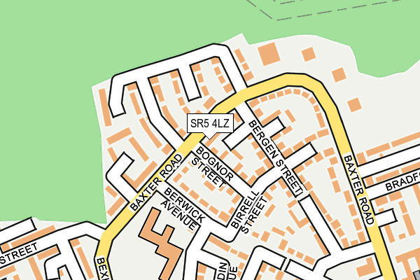 SR5 4LZ map - OS OpenMap – Local (Ordnance Survey)