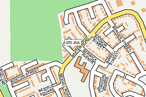 SR5 4NA map - OS OpenMap – Local (Ordnance Survey)