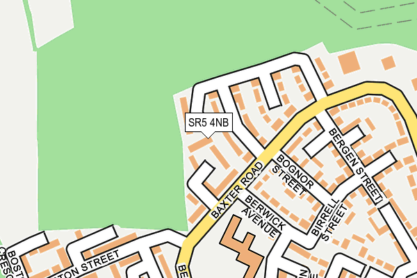 SR5 4NB map - OS OpenMap – Local (Ordnance Survey)