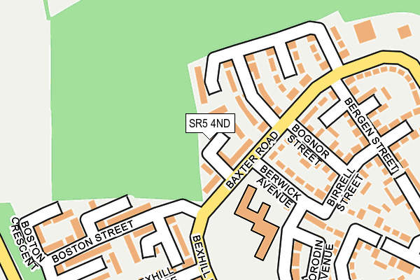 SR5 4ND map - OS OpenMap – Local (Ordnance Survey)