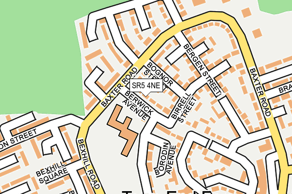 SR5 4NE map - OS OpenMap – Local (Ordnance Survey)
