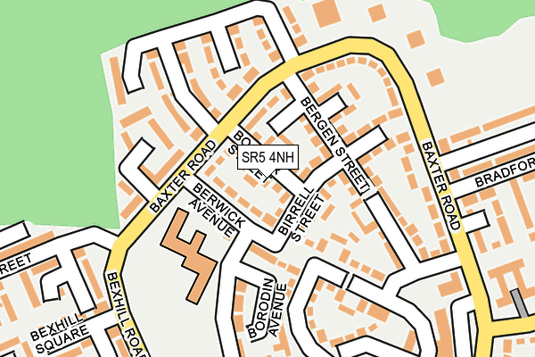 SR5 4NH map - OS OpenMap – Local (Ordnance Survey)