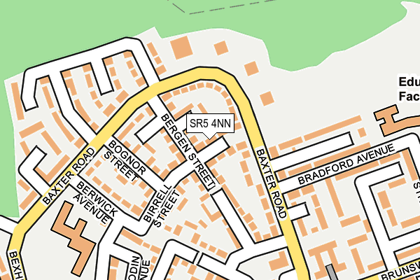 SR5 4NN map - OS OpenMap – Local (Ordnance Survey)