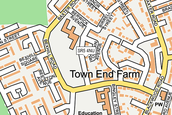 SR5 4NU map - OS OpenMap – Local (Ordnance Survey)