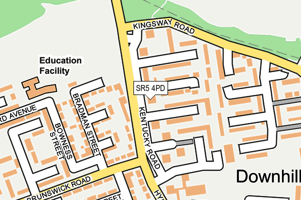 SR5 4PD map - OS OpenMap – Local (Ordnance Survey)