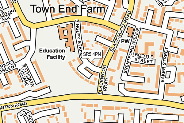 SR5 4PN map - OS OpenMap – Local (Ordnance Survey)