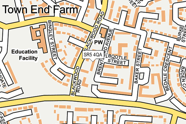 SR5 4QA map - OS OpenMap – Local (Ordnance Survey)