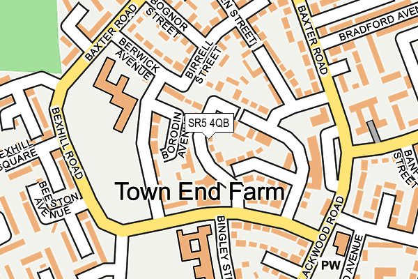 SR5 4QB map - OS OpenMap – Local (Ordnance Survey)