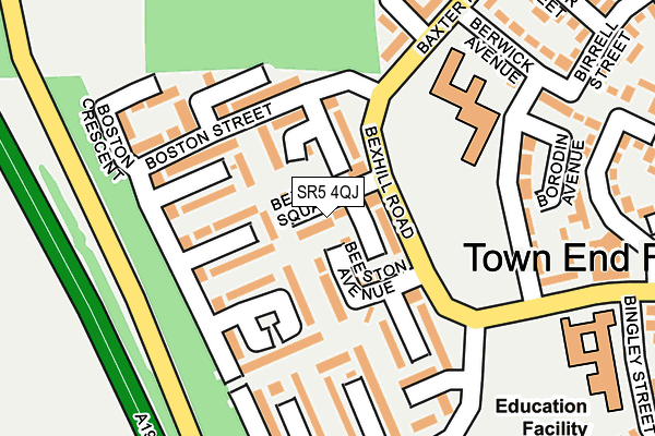 SR5 4QJ map - OS OpenMap – Local (Ordnance Survey)