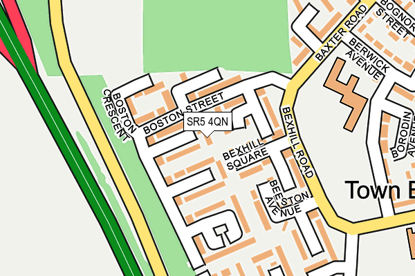 SR5 4QN map - OS OpenMap – Local (Ordnance Survey)