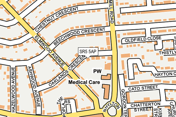 SR5 5AP map - OS OpenMap – Local (Ordnance Survey)
