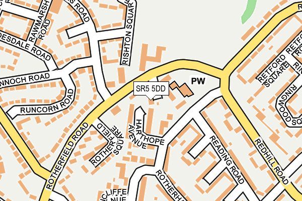 SR5 5DD map - OS OpenMap – Local (Ordnance Survey)