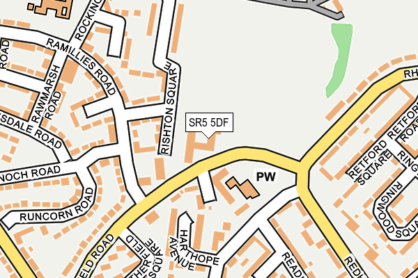 SR5 5DF map - OS OpenMap – Local (Ordnance Survey)