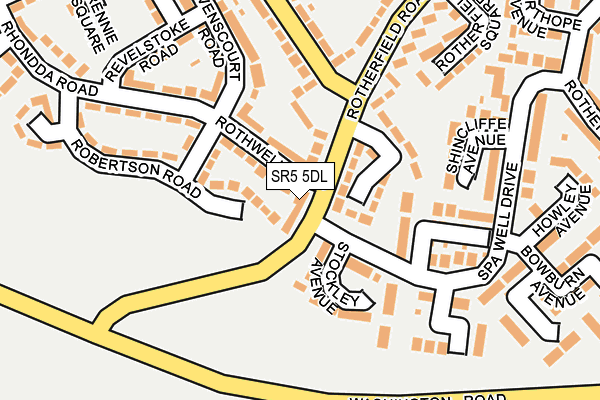 SR5 5DL map - OS OpenMap – Local (Ordnance Survey)