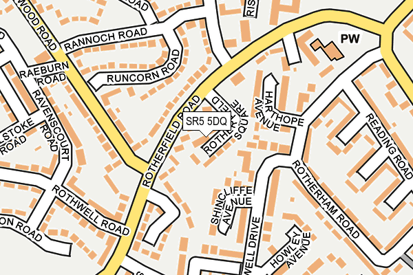 SR5 5DQ map - OS OpenMap – Local (Ordnance Survey)