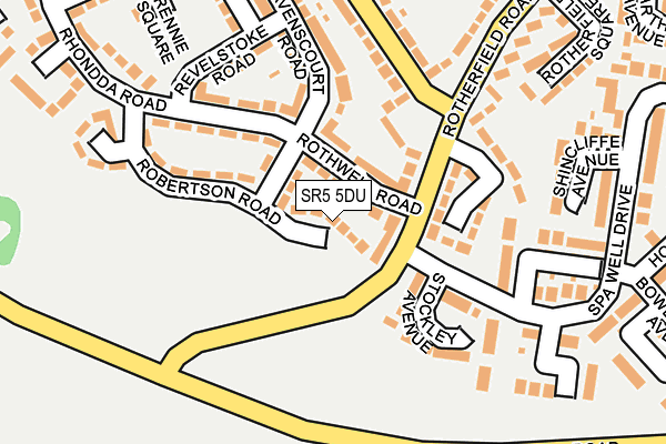 SR5 5DU map - OS OpenMap – Local (Ordnance Survey)