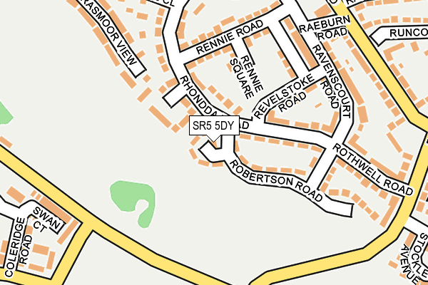 SR5 5DY map - OS OpenMap – Local (Ordnance Survey)