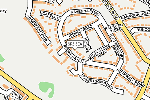 SR5 5EA map - OS OpenMap – Local (Ordnance Survey)