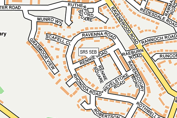 SR5 5EB map - OS OpenMap – Local (Ordnance Survey)