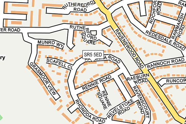 SR5 5ED map - OS OpenMap – Local (Ordnance Survey)