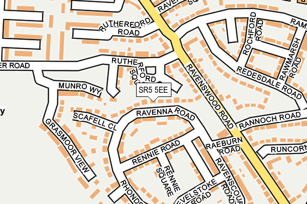 SR5 5EE map - OS OpenMap – Local (Ordnance Survey)