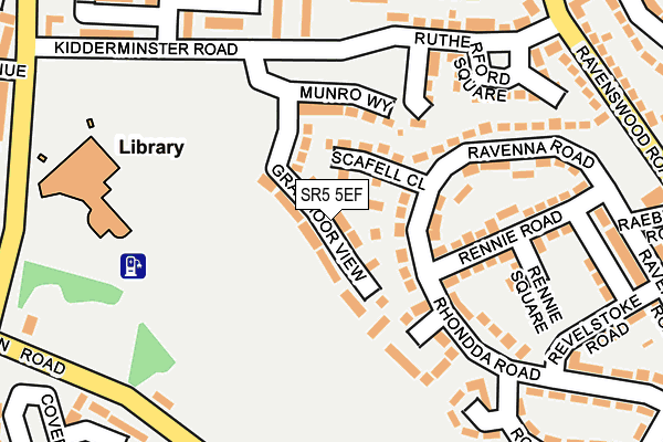 SR5 5EF map - OS OpenMap – Local (Ordnance Survey)