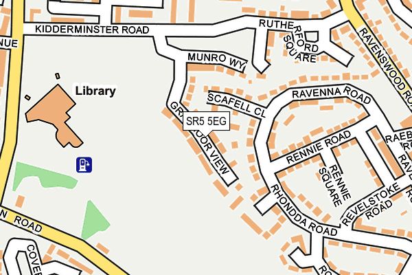 SR5 5EG map - OS OpenMap – Local (Ordnance Survey)